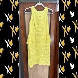 Donna Morgan Lace Mini Dress with Halter Neckline